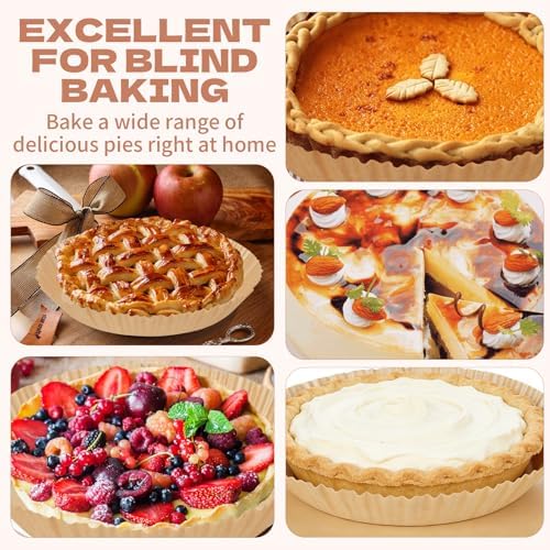 Parchment Paper with Pie Weights Set Includes Reusable Ceramic Pie