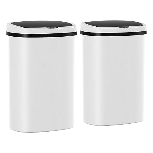 13 Gallon Trash Can, 50Liter Plastic High-Capacity Automatic Kitchen Trash Can by Home