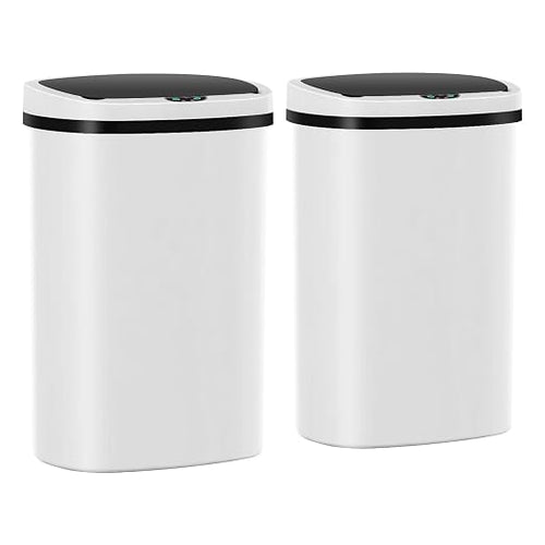 13 Gallon Trash Can, 50Liter Plastic High-Capacity Automatic Kitchen Trash Can by Home
