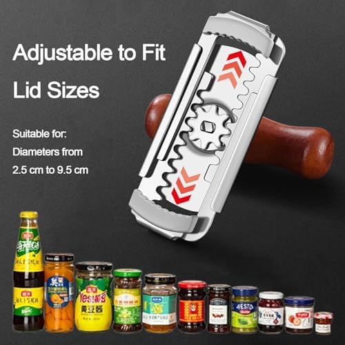 Jar Openers for Seniors, Stainless Steel Adjustable Twist Lid Opener