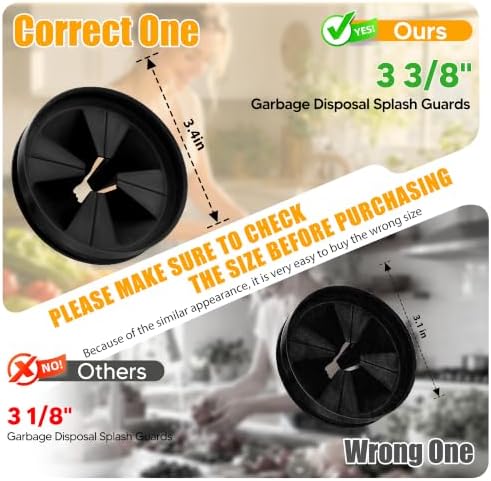 3 3/8" Garbage Disposal Splash Guard Replacement for InSinkErator