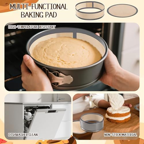 Silicone Springform Pan Protector Set, 4 Sets