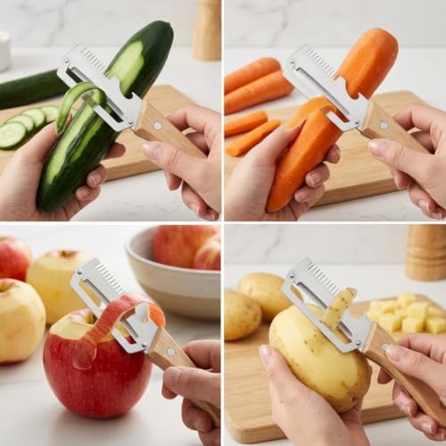 Multifunctional Vegetable Peeler Set, 2 Pack Ultra Sharp Stainless