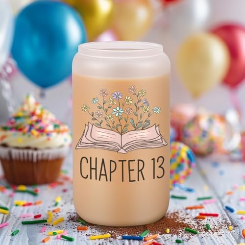 Coolife Glass Cup, 13th Birthday Gifts for Girls, 13 Year Old Girl