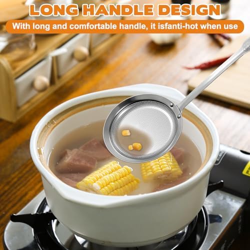 2 Pack Fine Mesh Stainless Steel Colander Filte Grease Foam Extra Fine