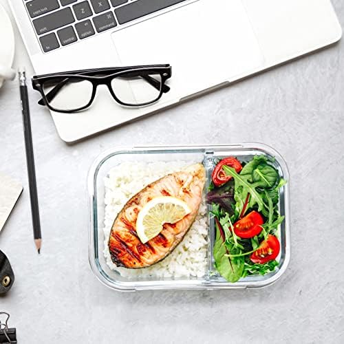 M MCIRCO 5-Pack 36 oz Glass Meal Prep Containers with Lids