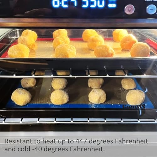 Small Silicone Baking Mat, Quarter Sheet (11.8 x 8.5 In), 3 Pack