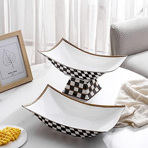 Porlien Checker Fruit Bowl with Stand