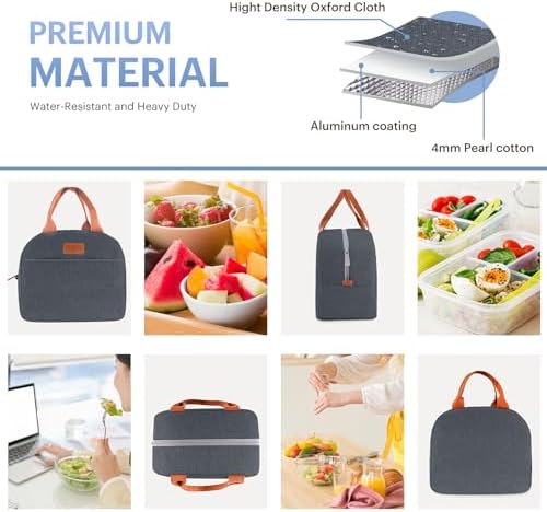 Lunch Bag for Women & Men Adult Insulated Lunch Box, Small Leakproof