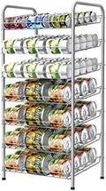Vrisa Can Organizer for Pantry Soda Can Storage Dispenser Holder, Silver
