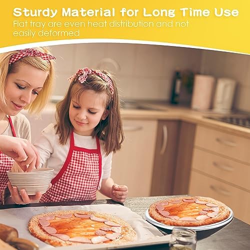 Bokon 12 Pcs 12 Inches Pizza Pans Bulk for Oven Non Stick Round