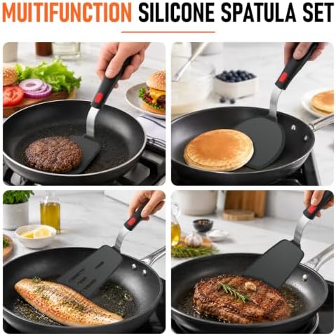 4Pcs Silicone Spatula Turner Set