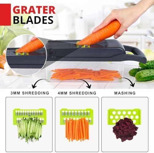 Frekia16 9-Blade Vegetable Chopper Dicer