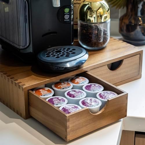 Wooden K Cup Organizer, 30-Pod Capacity