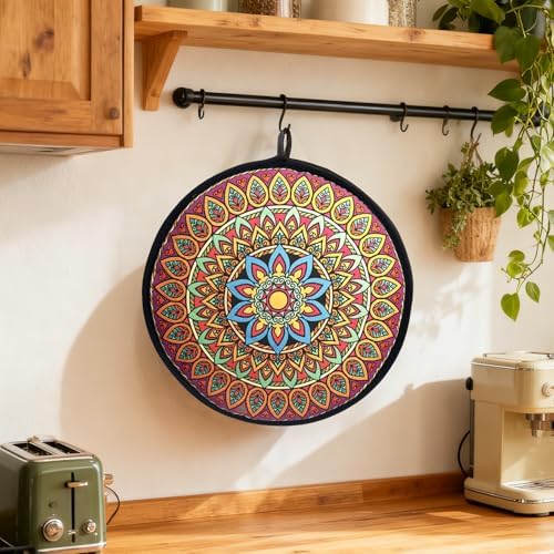 2 Pack 12" Tortilla Warmer Pouch | Mandala Print Microwaveable