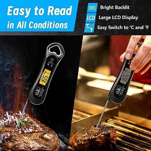 Meat Thermometer Digital, Instant Read Meat Thermometer for Grill and