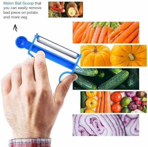 Multi-Function Trio Peeler Slicer Set of 3, Fruit & Vegetable Peelers