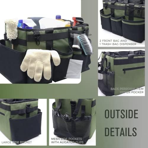 SCAVATA Wearable Cleaning Caddy Organizer, Green
