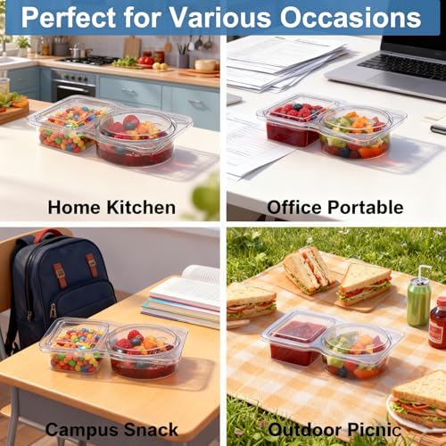 20 Pack Reusable Snack Containers with Lids, Snack Prep Containers