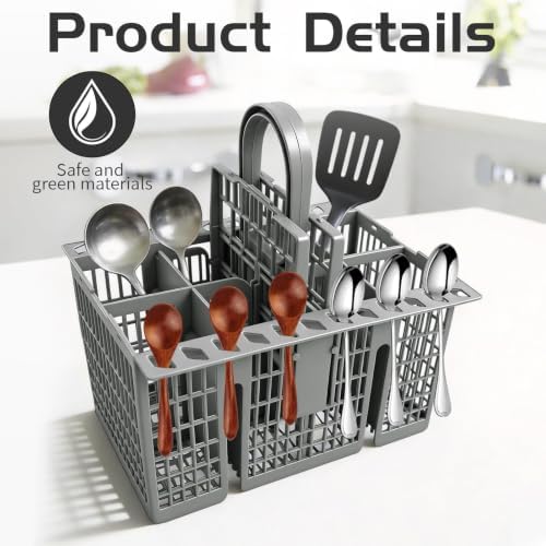 Dishwasher Cutlery Basket, Universal Replacement Cutlery Holder with
