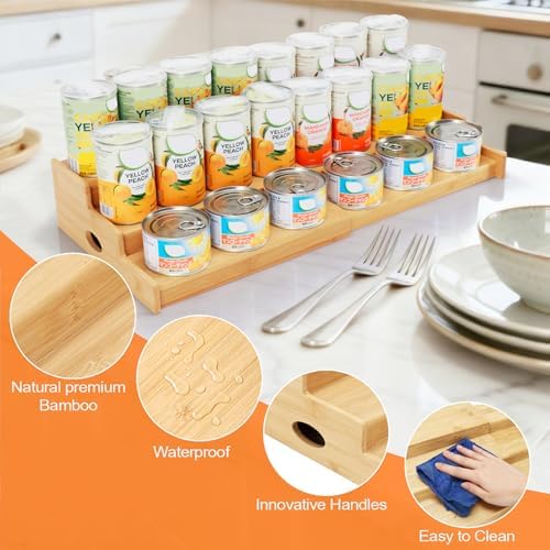 Can Rack Organizer for Pantry, 3-Tier Expandable Can Storage