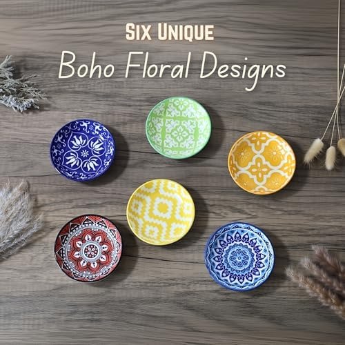 Ceramic Dipping Bowls, 3 oz Soy Sauce Dish Pinch Bowls Set of 6