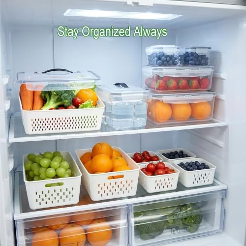 KUK Fruit Storage Containers for Fridge, 5 Pack