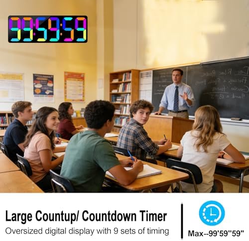 TXL 17.2" Bluetooth Digital Wall Clock with Countdown Timer