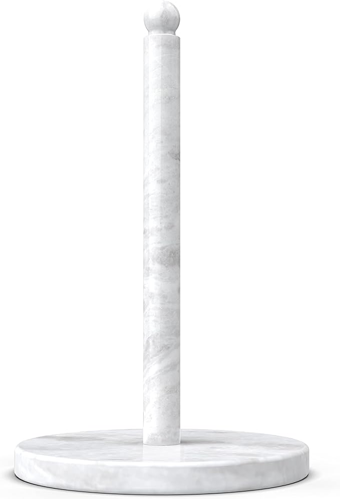 Koville African Natural Marble Paper Towel Holder Countertop, Genuine Stone by Koville