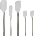 Tovolo Stainless Steel Handled Silicone Spatula Set of 5 Oyster Gray, by Tovolo