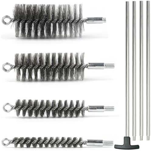 Drill-Powered 50 in Pipe Cleaning Brush Set with Stainless Steel