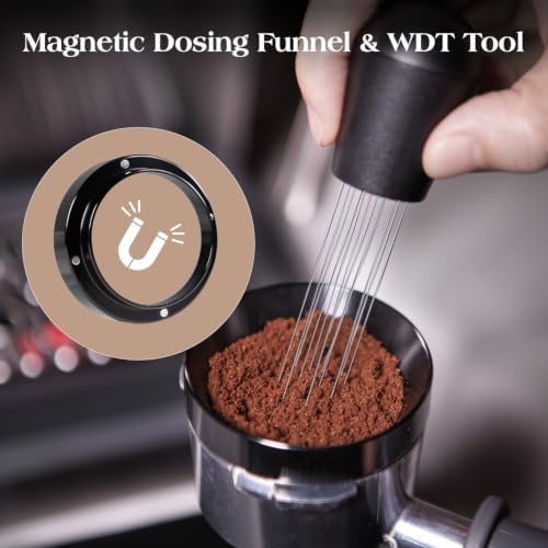 7 PCS Espresso Accessories Kit: 53.3mm Espresso Tamper, Coffee