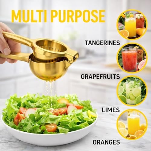 Gold 304 Stainless Steel Lemon Squeezer