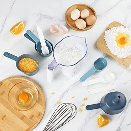 COOK WITH COLOR Measuring Cup Set - 9 PC. Nesting Stackable Liquid
