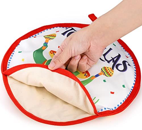 Coloch 3 Pack Tortilla Warmer Pouch, 12" Insulated Cloth Taco Warmer
