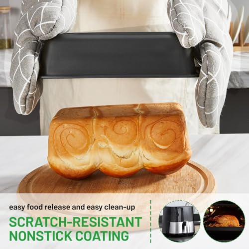 5-Piece Baking Pans Set, Nonstick Bakeware Sets, Black
