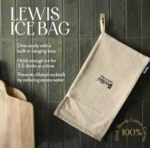 Barillio Drink Muddler Mallet and Lewis Bag Set - Big-Shot 13.75 Inch