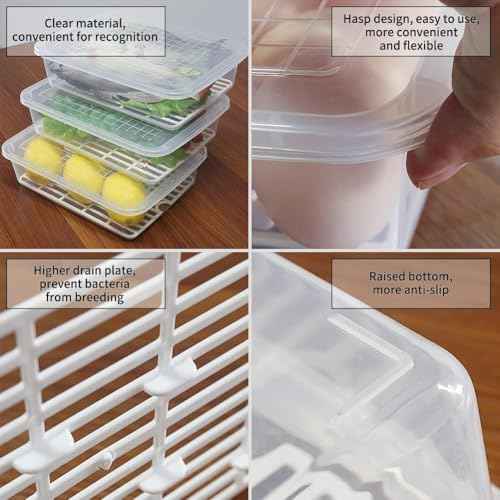 77L Fruit Storage Containers with Lids, 3 Pack