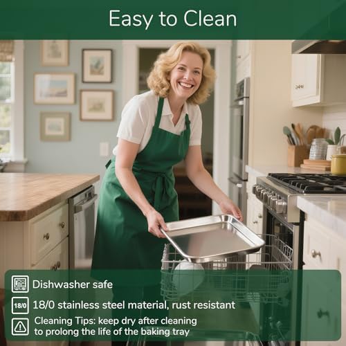 18/0 Stainless Steel Baking Sheet with Cooling Rack, Oven-Safe