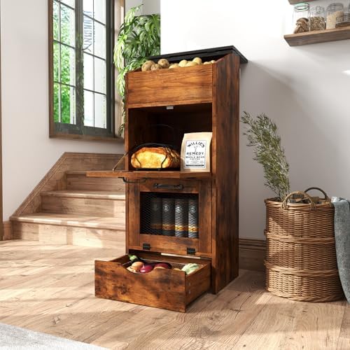 Verano Garden 16.0" Potato and Onion Storage Bin, Bread Box