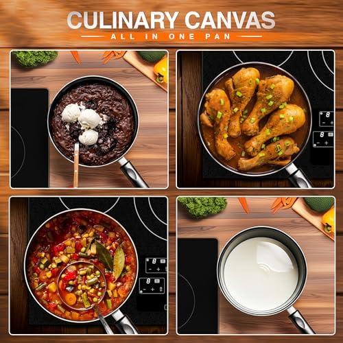 Utopia Kitchen Nonstick Saucepan Set with Lids 1 QT 2 QT Pots PFOS