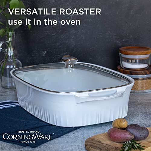 CorningWare QuickHeat 5.7-QT Cast Aluminum Roaster With Lid &