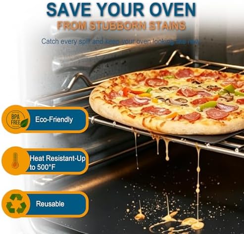 Oven Liners for Bottom of Oven - 3 Pack Large Oven Mats, 17”x25”