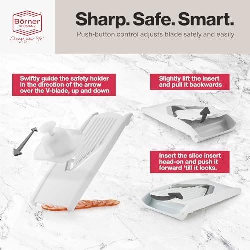 Swissmar V-PrepTM Mandoline Slicer – Versatile Kitchen Slicer for