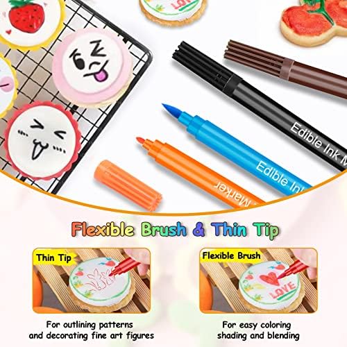 Food Coloring Pens, 12-Piece, Double-Sided