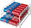 Simple Houseware Dual Row Front Loading Stackable Can Dispenser, White