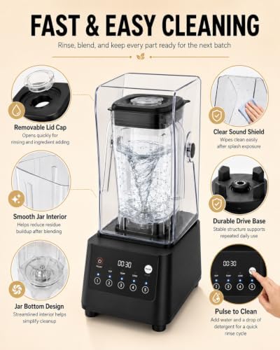 2200W Professional Countertop Blender, 2L Jar