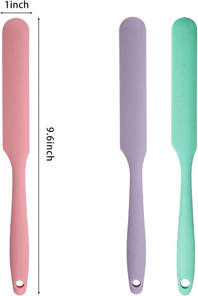 3Pcs Silicone Jar Spatula Long Handle Kitchen Spatulas - Image 6