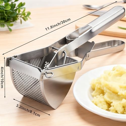 Potato Ricer, METLUCK Large 22oz Potato Ricer Potato Masher Stainless