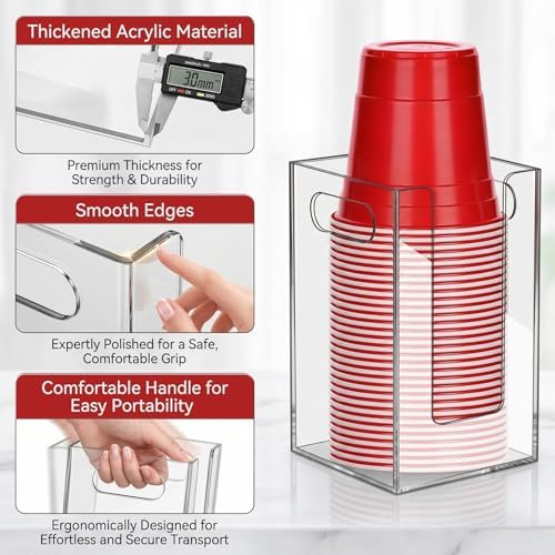 Cup Dispenser, Wall Mount, Fits Cups Up to 18 oz